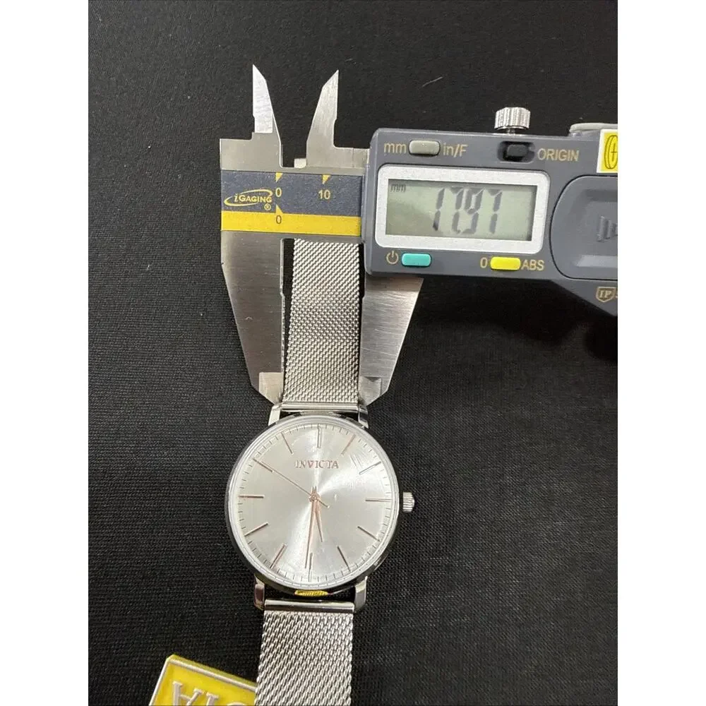 Invicta Angel 31068 New Battery 38mm Stainless Steel Silver Dial Steel Mesh Band